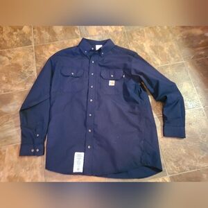 Carhartt Men's Navy Blue Work Shirt